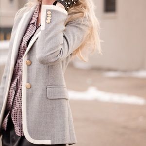 J. Crew Tipped Wool Jacket / Blazer